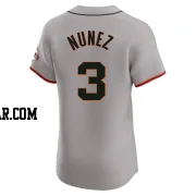 Dom Nunez Men's San Francisco Giants Gray Elite Road Jersey