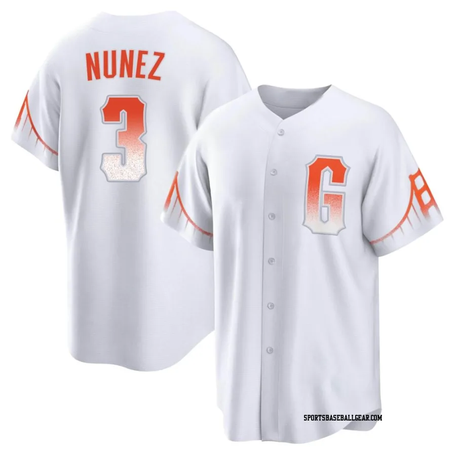 Dom Nunez Men's San Francisco Giants White Replica 2021 City Connect Jersey