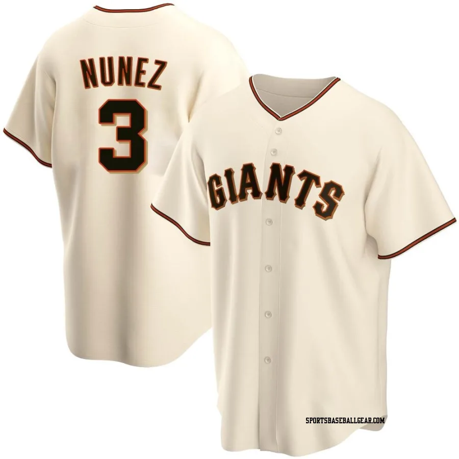 Dom Nunez Youth San Francisco Giants Cream Replica Home Jersey