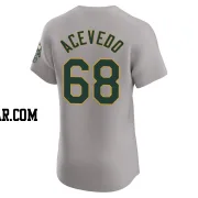 Domingo Acevedo Men's Oakland Athletics Gray Elite Road Jersey