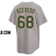 Domingo Acevedo Men's Oakland Athletics Gray Replica Away 2.0 Jersey