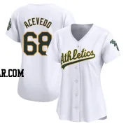 Domingo Acevedo Women's Oakland Athletics White Limited Home Jersey