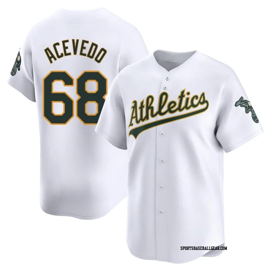 Domingo Acevedo Youth Oakland Athletics White Limited Home Jersey