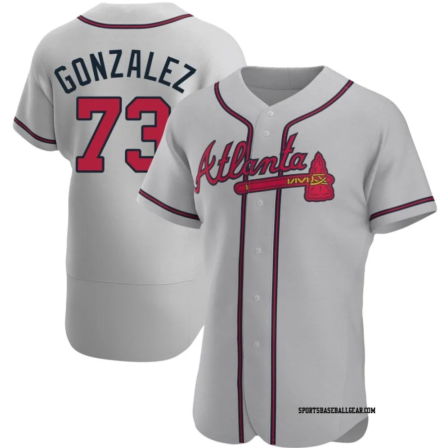 Domingo Gonzalez Men's Atlanta Braves Gray Authentic Road Jersey