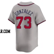 Domingo Gonzalez Men's Atlanta Braves Gray Limited Away Jersey