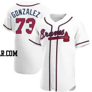 Domingo Gonzalez Men's Atlanta Braves White Authentic Home Jersey
