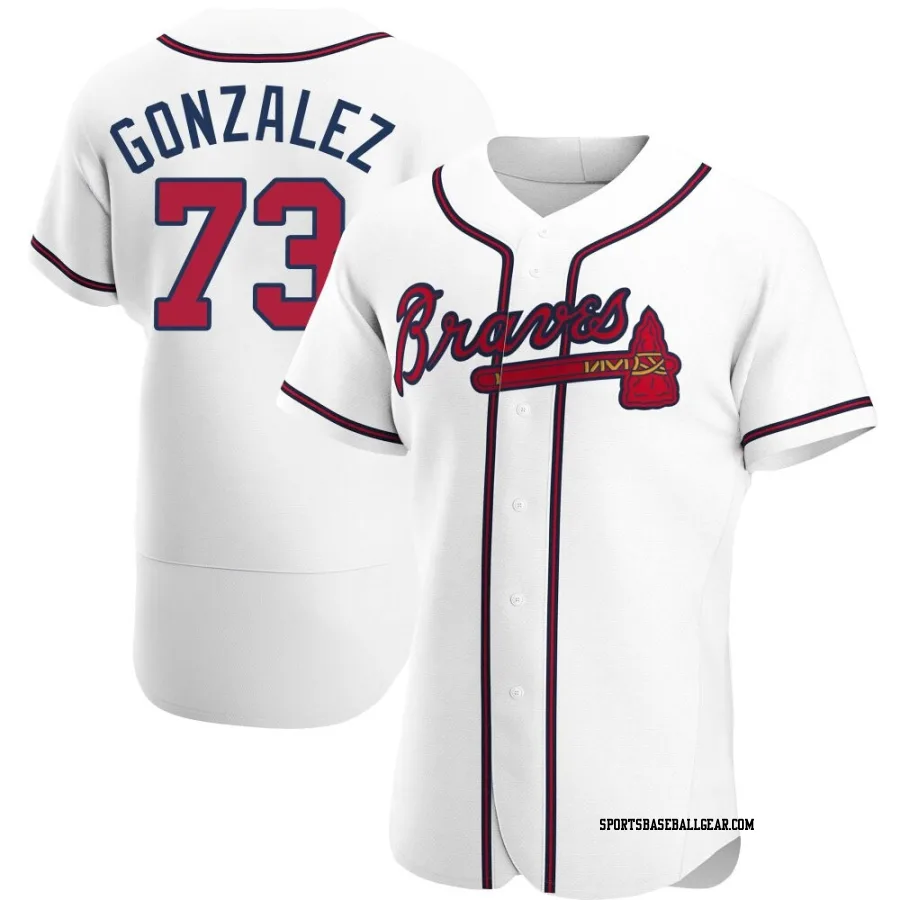 Domingo Gonzalez Men's Atlanta Braves White Authentic Home Jersey