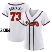 Domingo Gonzalez Women's Atlanta Braves Gold Authentic White 2022 Program Jersey