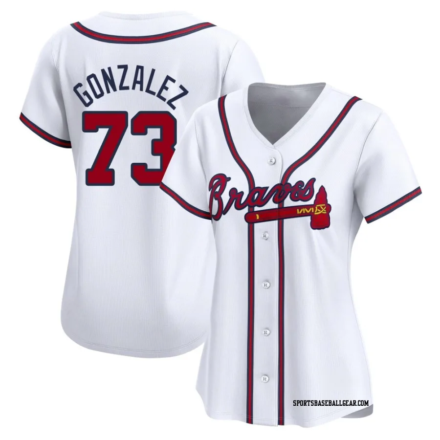 Domingo Gonzalez Women's Atlanta Braves White Limited Home Jersey