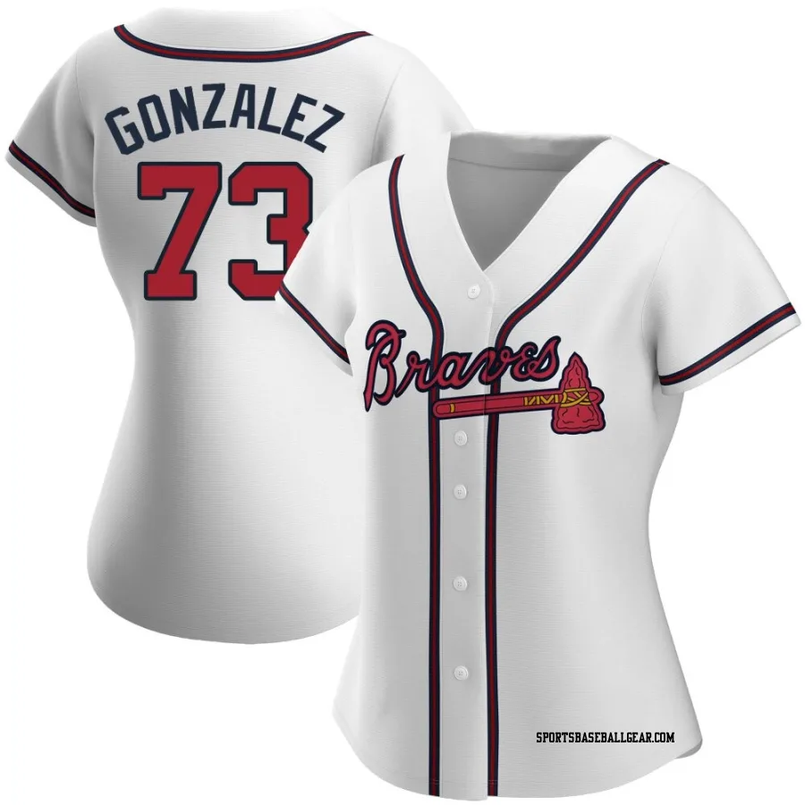 Domingo Gonzalez Women's Atlanta Braves White Replica Home Jersey