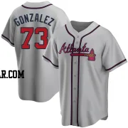 Domingo Gonzalez Youth Atlanta Braves Gray Replica Road Jersey