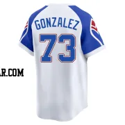 Domingo Gonzalez Youth Atlanta Braves White Limited Throwback Cooperstown Collection Jersey