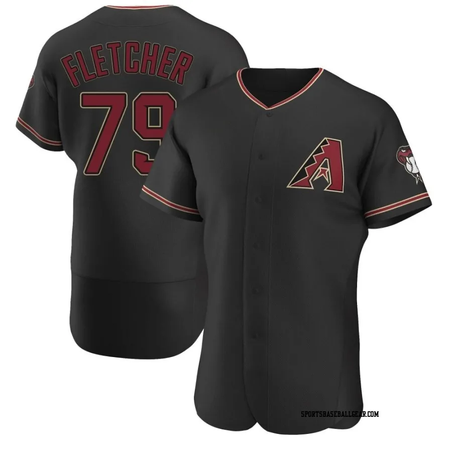 Dominic Fletcher Men's Arizona Diamondbacks Black Authentic Alternate Jersey