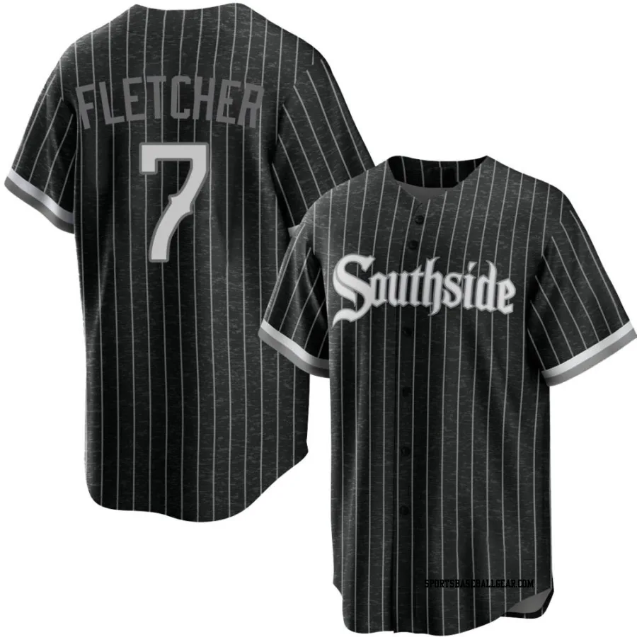 Dominic Fletcher Men's Chicago White Sox Black Replica 2021 City Connect Jersey