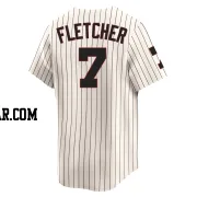 Dominic Fletcher Men's Chicago White Sox Cream Limited Throwback Cooperstown Jersey