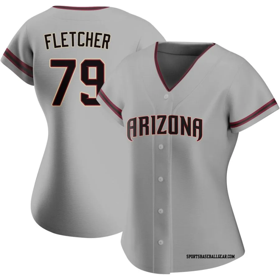 Dominic Fletcher Women's Arizona Diamondbacks Gray Replica Road Jersey