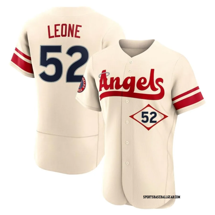 Dominic Leone Men's Los Angeles Angels Cream Authentic 2022 City Connect Jersey