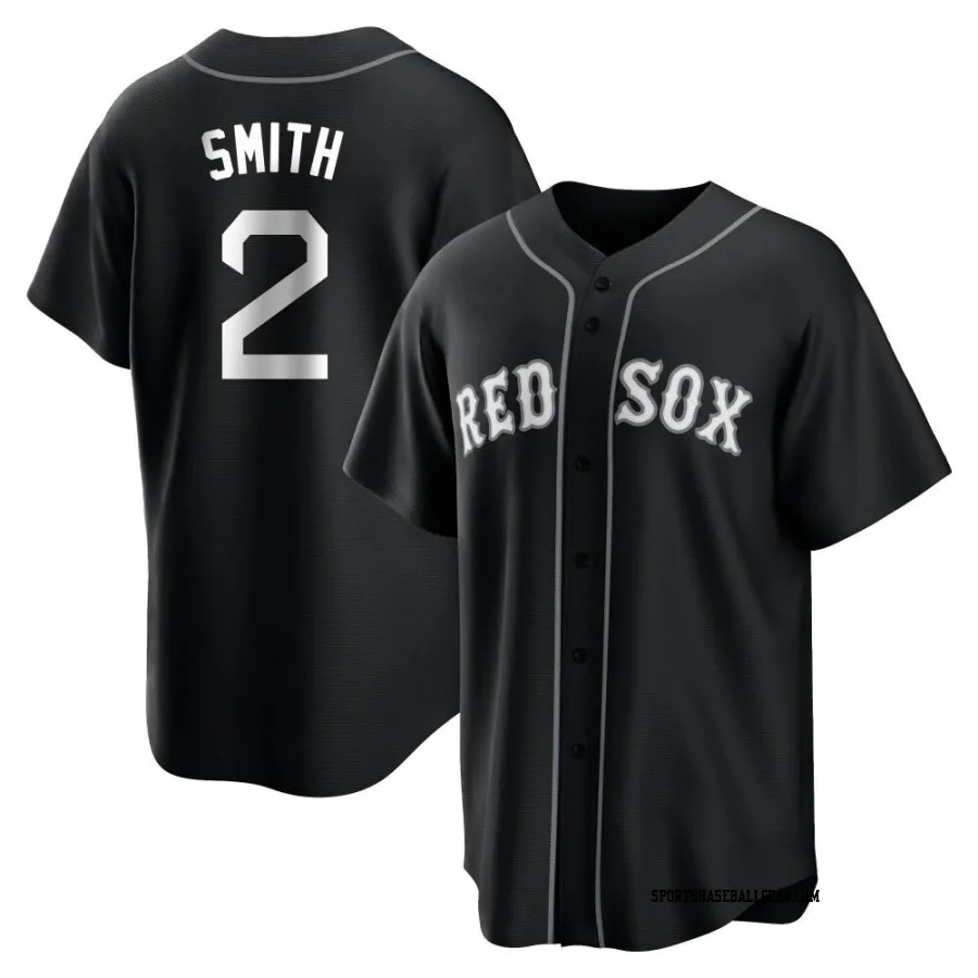 Dominic Smith Men's Boston Red Sox Black/White Replica Jersey