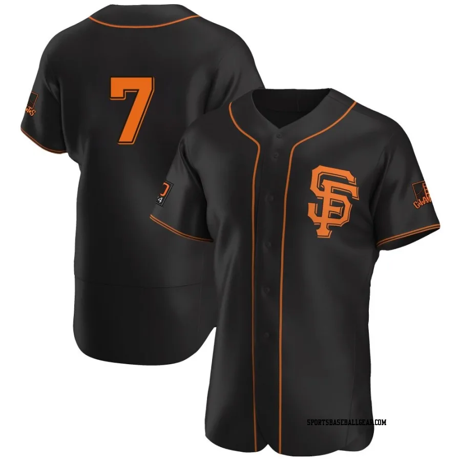 Dominic Smith Men's San Francisco Giants Black Authentic Alternate Jersey