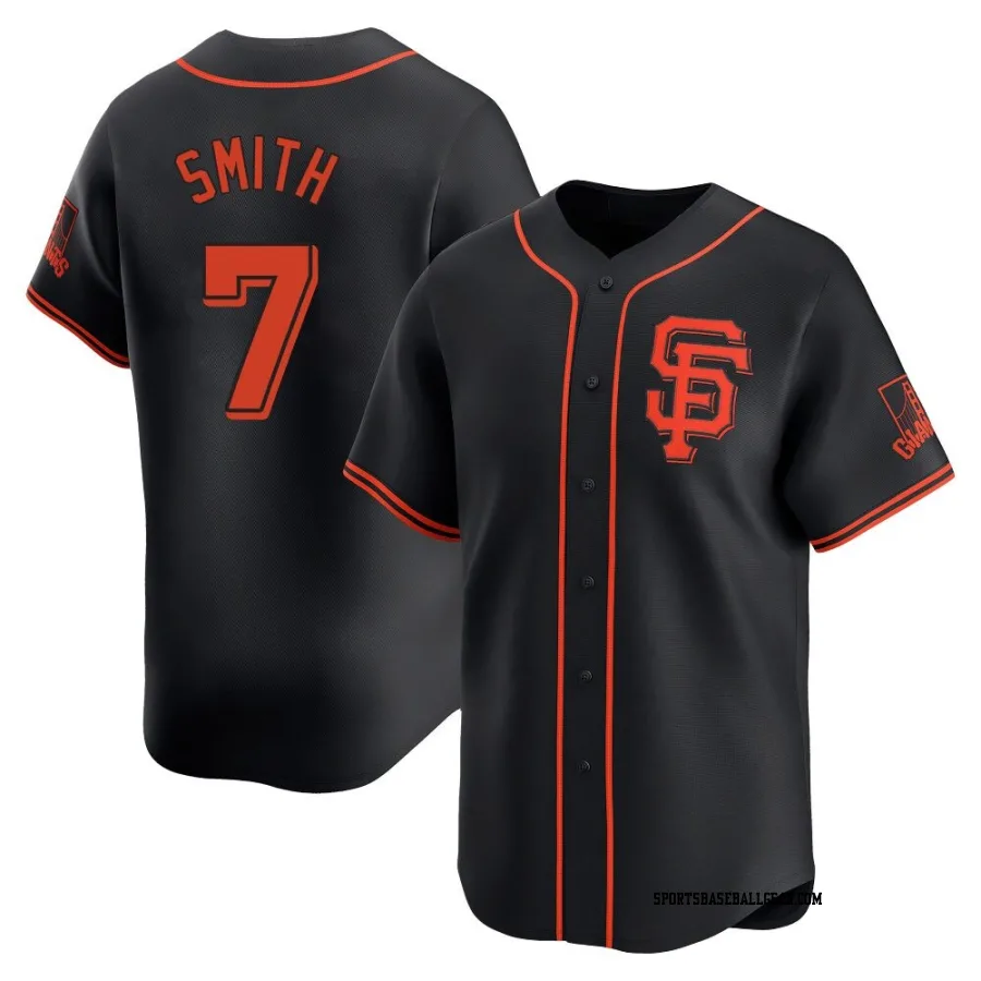 Dominic Smith Men's San Francisco Giants Black Limited Alternate Jersey