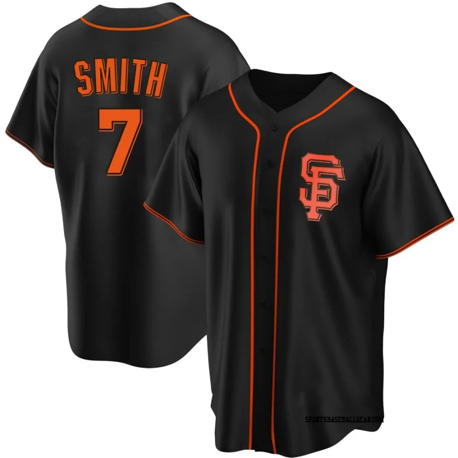 Dominic Smith Men's San Francisco Giants Black Replica Alternate Jersey