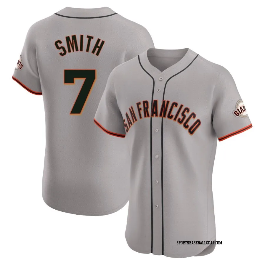 Dominic Smith Men's San Francisco Giants Gray Elite Road Jersey