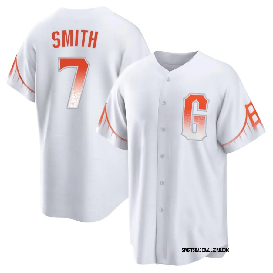 Dominic Smith Men's San Francisco Giants White Replica 2021 City Connect Jersey