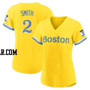 Dominic Smith Women's Boston Red Sox Gold/Light Replica Blue 2021 City Connect Player Jersey