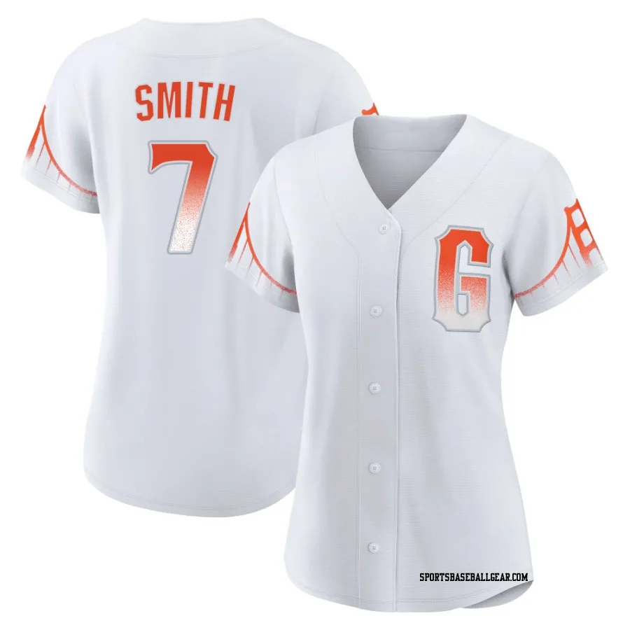 Dominic Smith Women's San Francisco Giants White Authentic 2021 City Connect Jersey