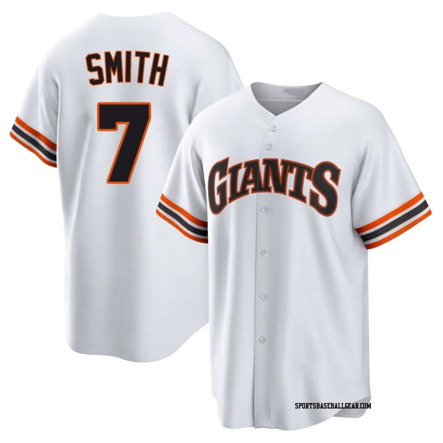 Dominic Smith Youth San Francisco Giants White Limited Throwback Cooperstown Collection Jersey