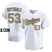 Don Drysdale Youth Los Angeles Dodgers Gold Limited White 2025 Collection Jersey