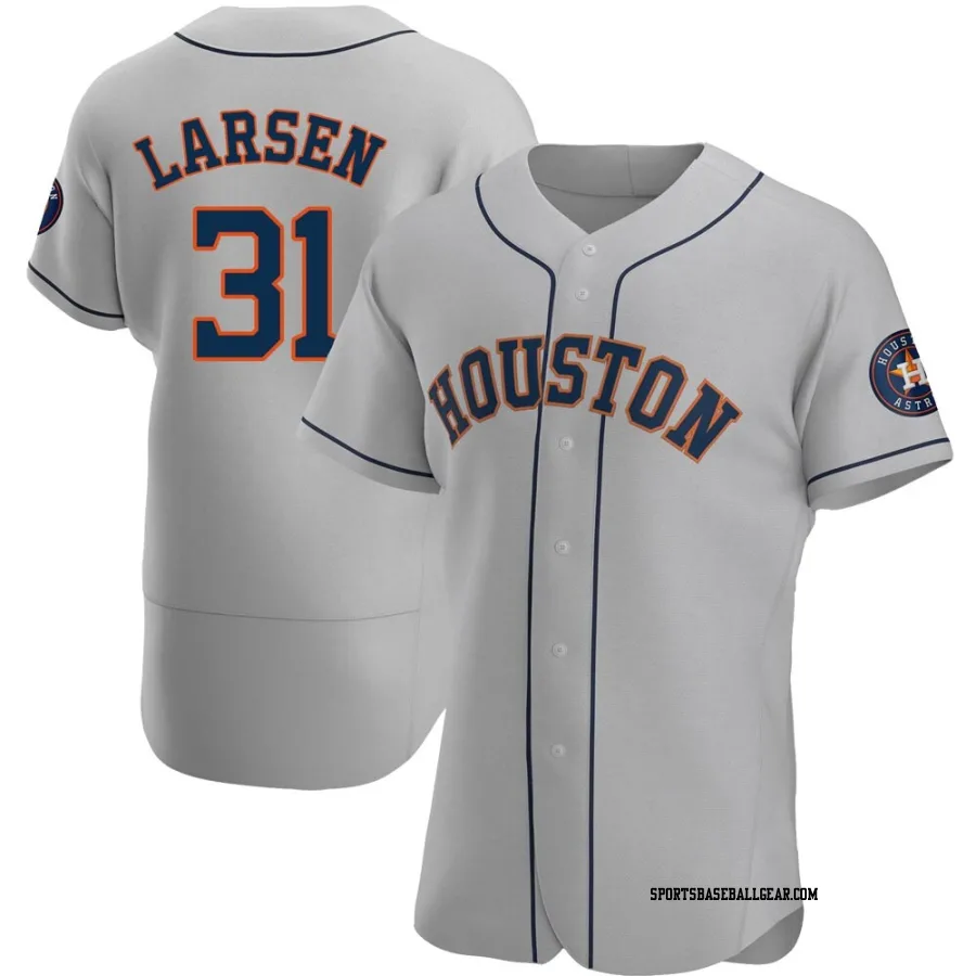 Don Larsen Men's Houston Astros Gray Authentic Road Jersey