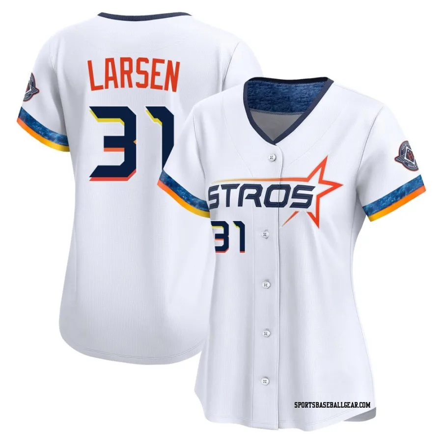 Don Larsen Women's Houston Astros White Limited 2025 City Connect Jersey