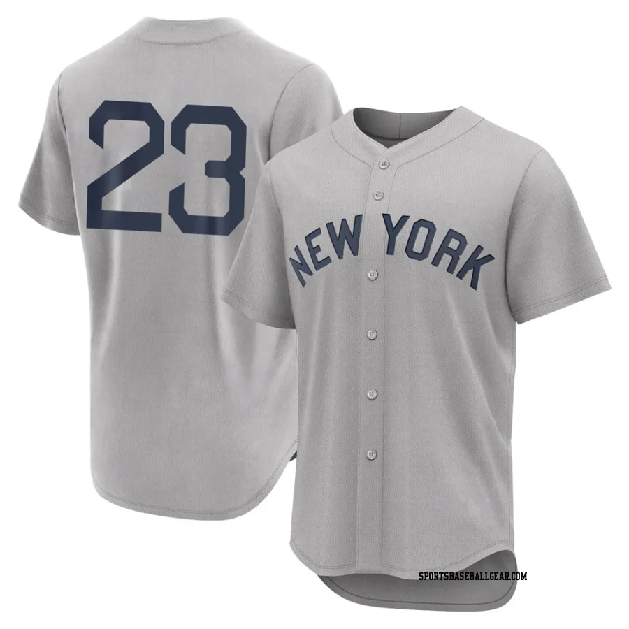 Don Mattingly Men's New York Yankees Gray Authentic 2021 Field of Dreams Jersey