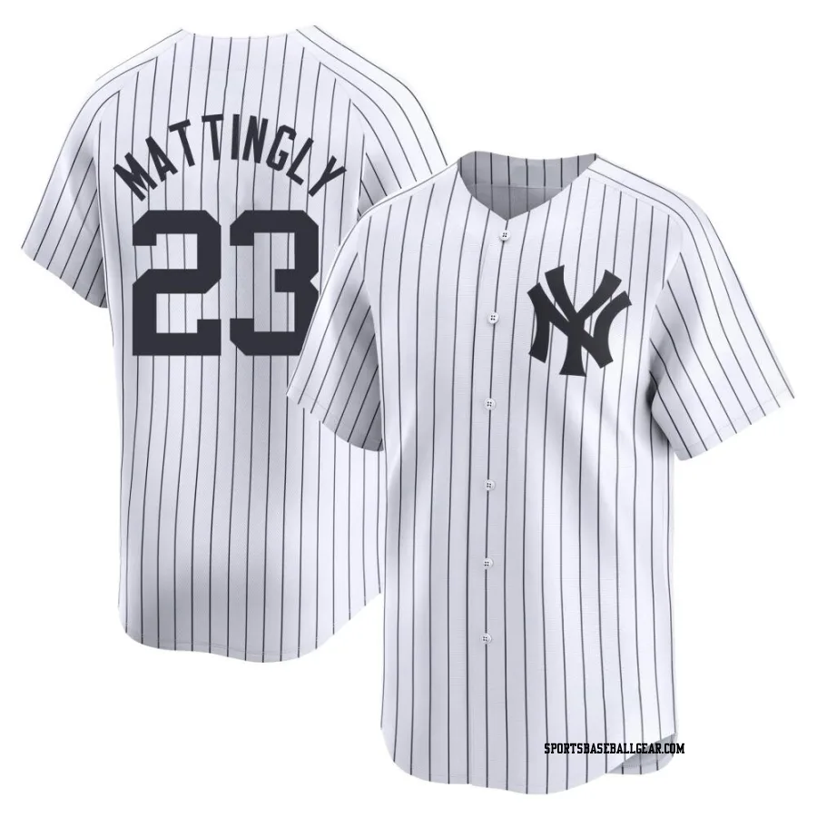Don Mattingly Men's New York Yankees White Limited Yankee Home Jersey