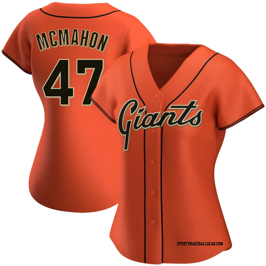 Don Mcmahon Women's San Francisco Giants Orange Replica Alternate Jersey