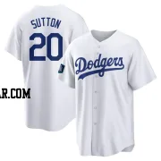 Don Sutton Men's Los Angeles Dodgers White Replica 2024 World Tour Seoul Series Home Jersey