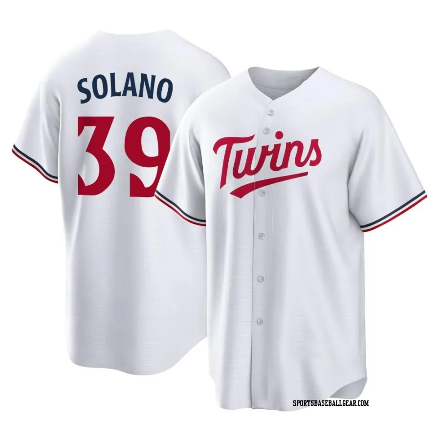 Donovan Solano Men's Minnesota Twins White Replica Home Jersey