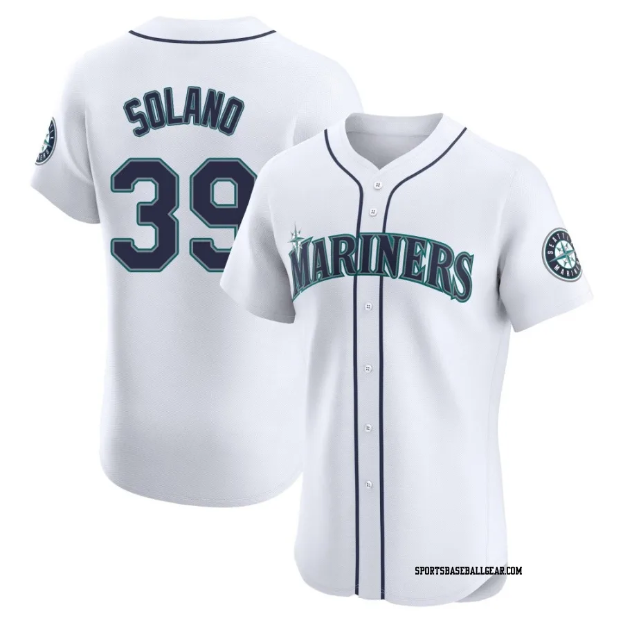 Donovan Solano Men's Seattle Mariners White Elite Home Jersey