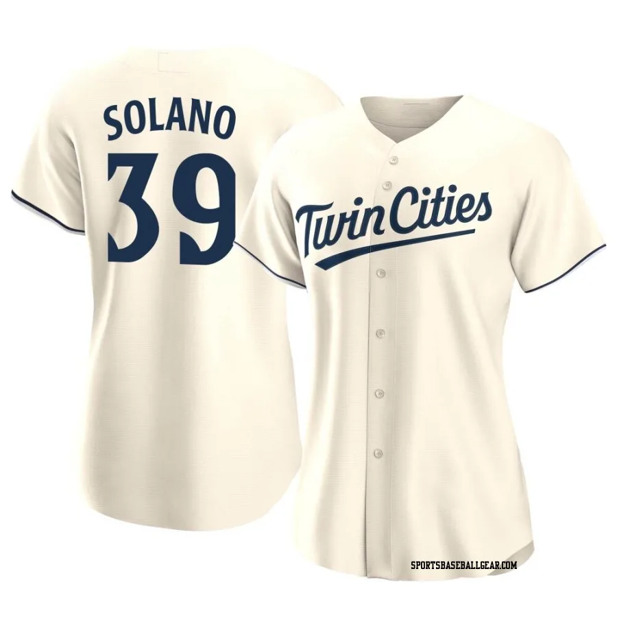 Donovan Solano Women's Minnesota Twins Cream Authentic Alternate Jersey