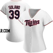 Donovan Solano Women's Minnesota Twins White Replica Home Jersey