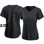 Donovan Solano Women's Seattle Mariners Black Authentic Pitch Fashion Jersey