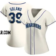 Donovan Solano Women's Seattle Mariners Cream Replica Alternate Jersey