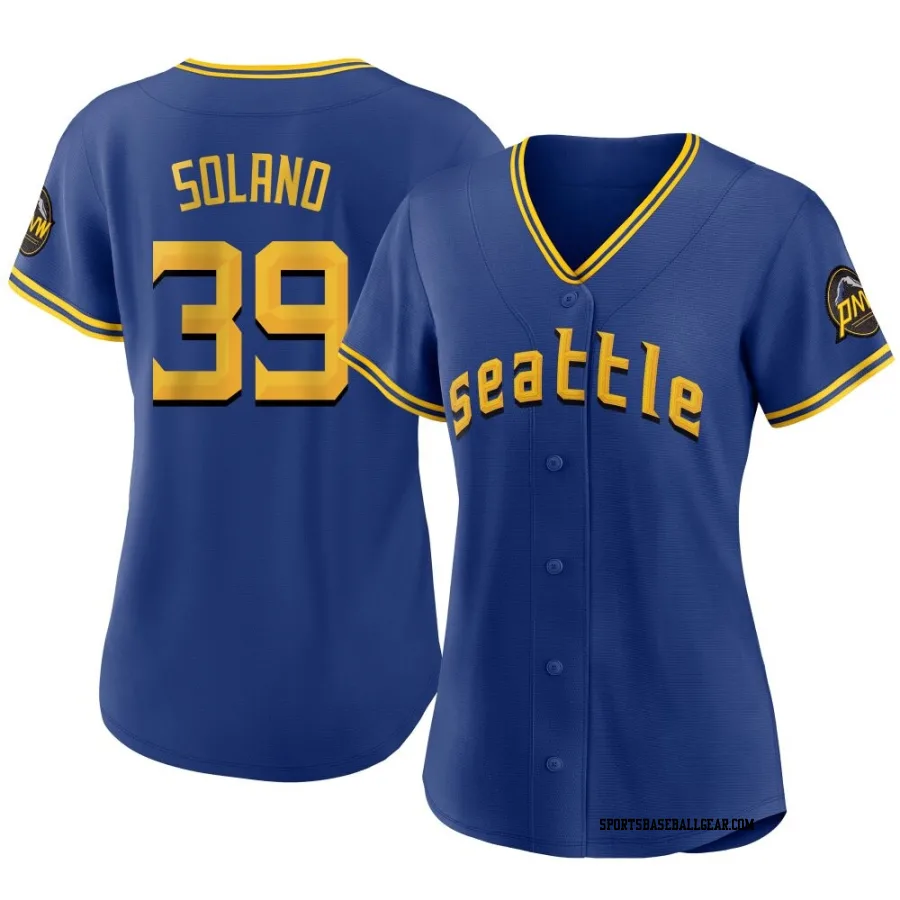 Donovan Solano Women's Seattle Mariners Royal Authentic 2023 City Connect Jersey