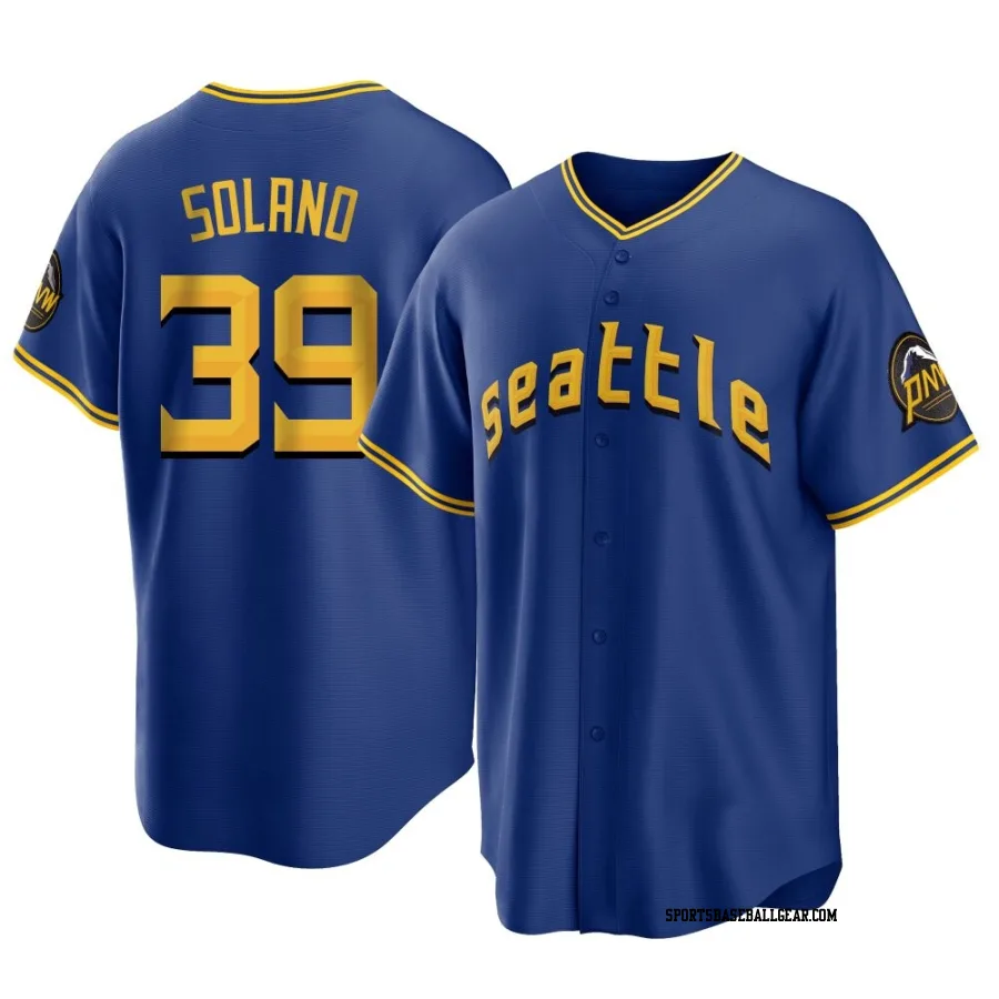 Donovan Solano Youth Seattle Mariners Royal Replica 2023 City Connect Jersey