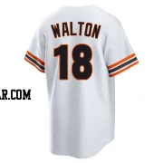 Donovan Walton Men's San Francisco Giants White Limited Throwback Cooperstown Collection Jersey