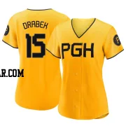Doug Drabek Women's Pittsburgh Pirates Gold Authentic 2023 City Connect Jersey