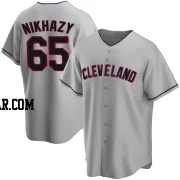 Doug Nikhazy Men's Cleveland Guardians Gray Replica Road Jersey