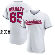Doug Nikhazy Men's Cleveland Guardians White Authentic Home Jersey