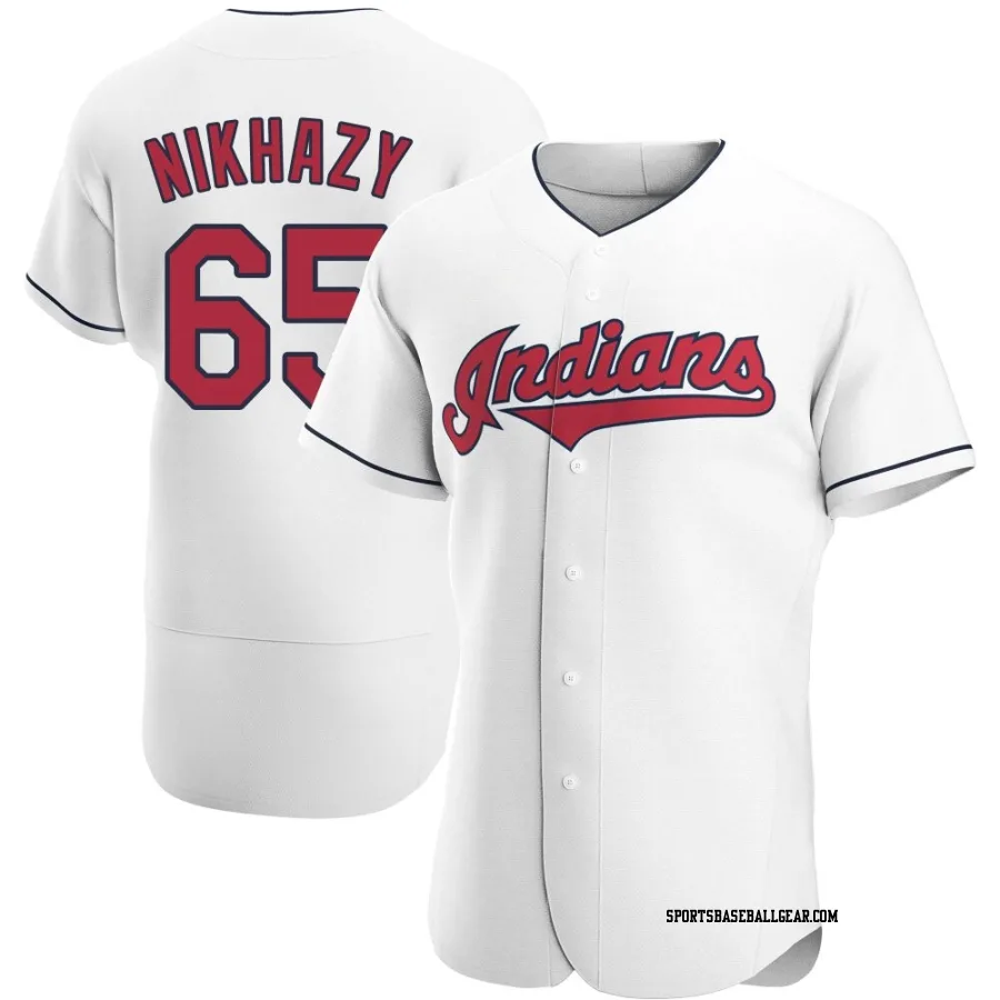 Doug Nikhazy Men's Cleveland Guardians White Authentic Home Jersey